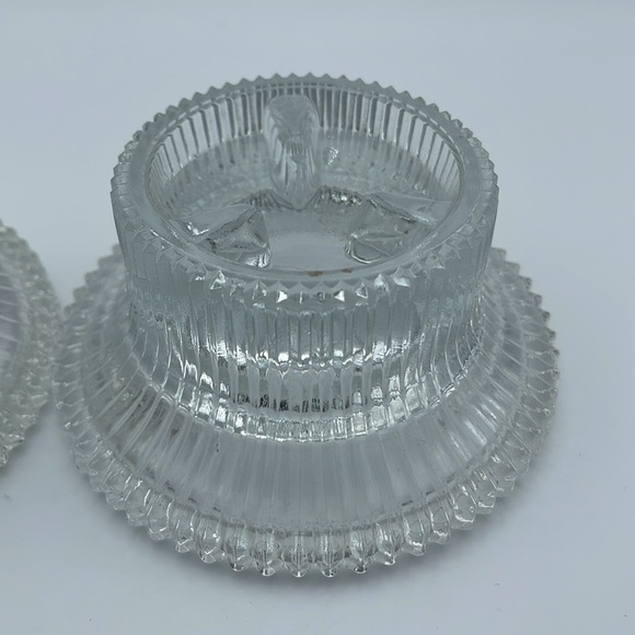 Vintage Lancaster Colony CO. Candle Lite Indiana Clear Glass Reflections Set - Picture 6 of 6